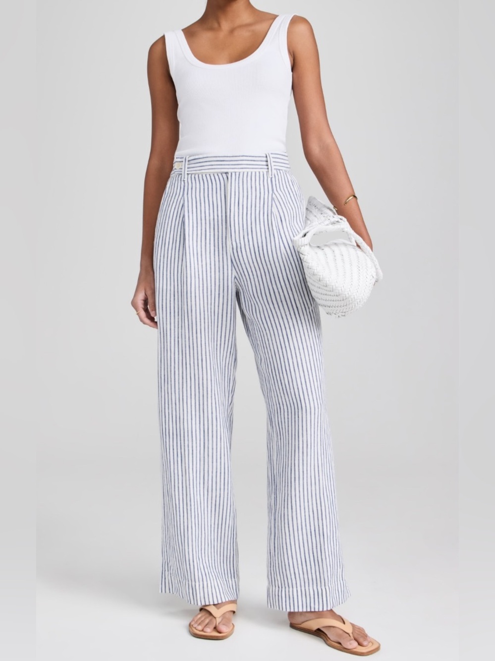 Madewell The Harlow Wide Leg Linen Pant - Picture 1 of 6